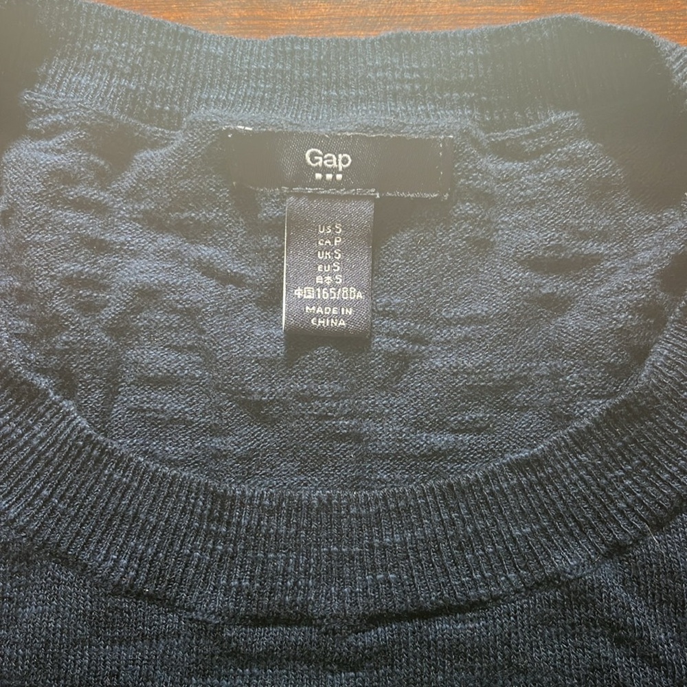 Navy blue Gap sweater Love size small - Picture 4 of 6